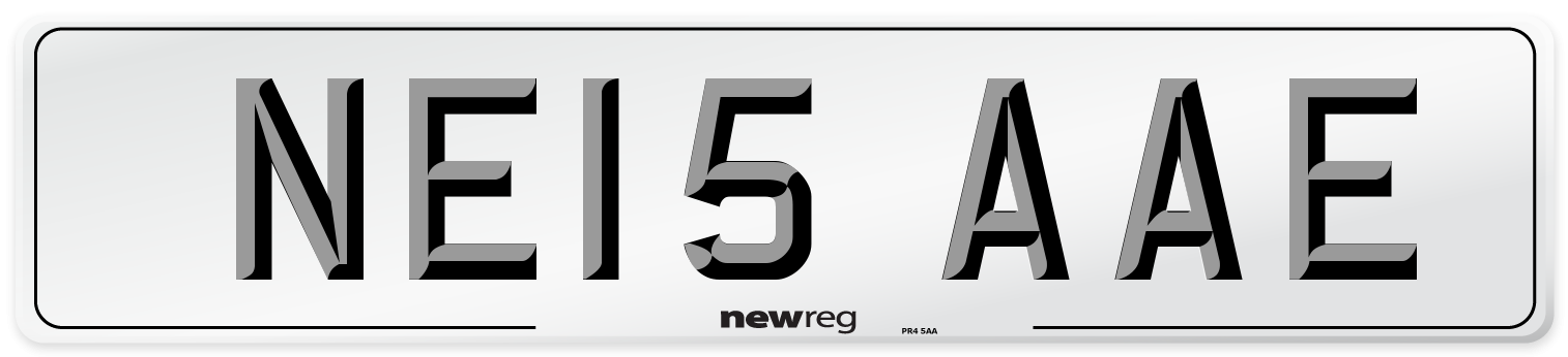 NE15 AAE Number Plate from New Reg